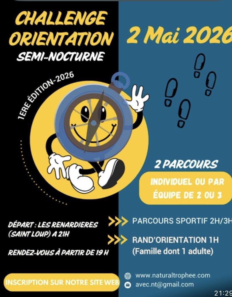 CHALLENGE ORIENTATION 2 MAI 2026 Semi-Nocturne 1ère Edition 2026