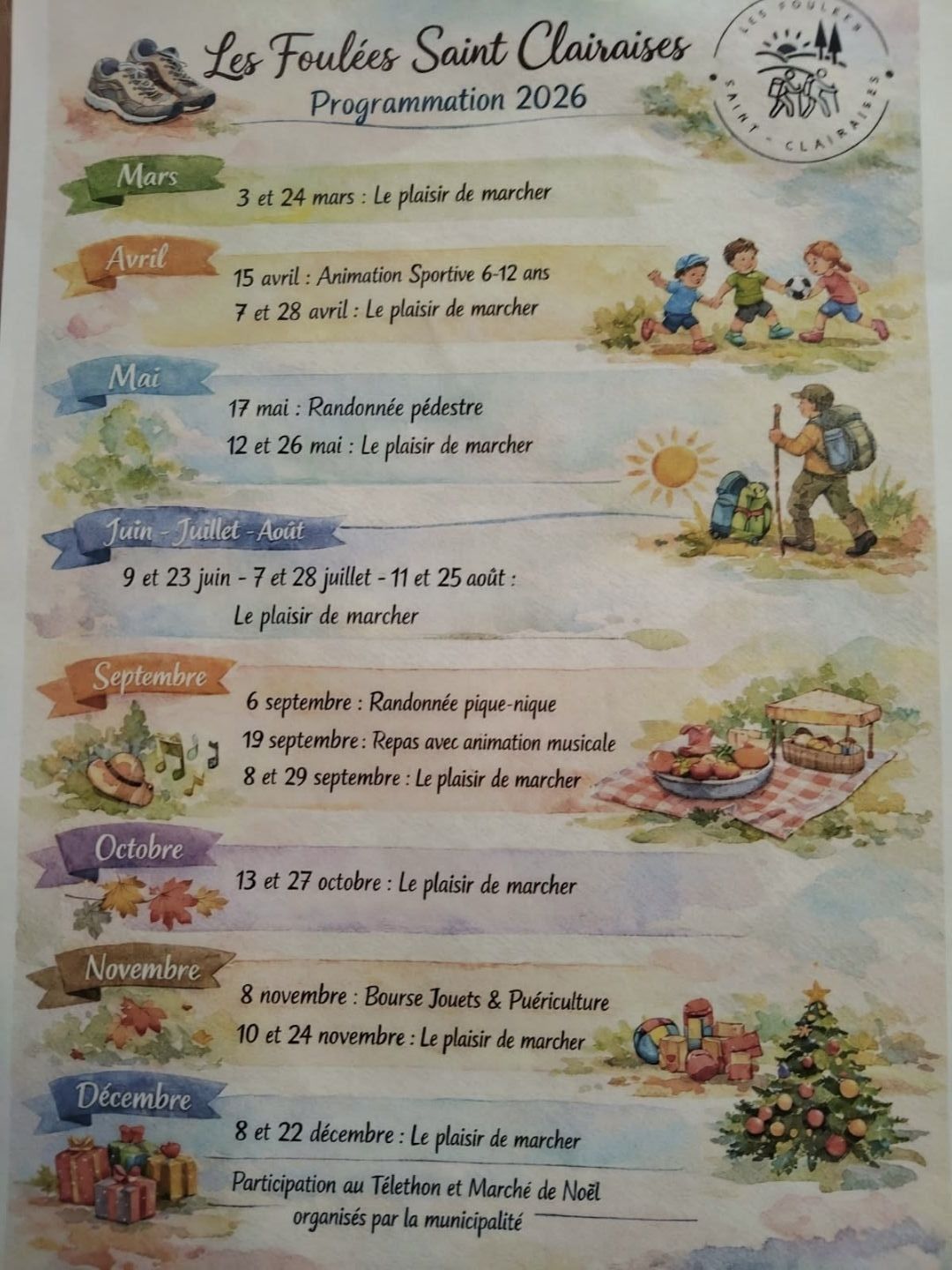PROGRAMME SAINT, CLAIRAIS 2026