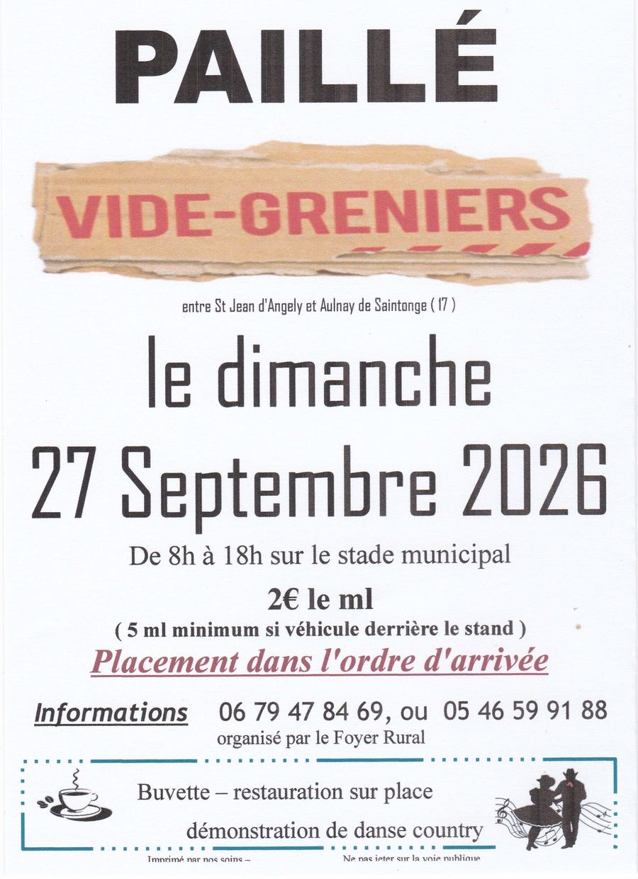 VIDE GRENIERS PAILLÉ