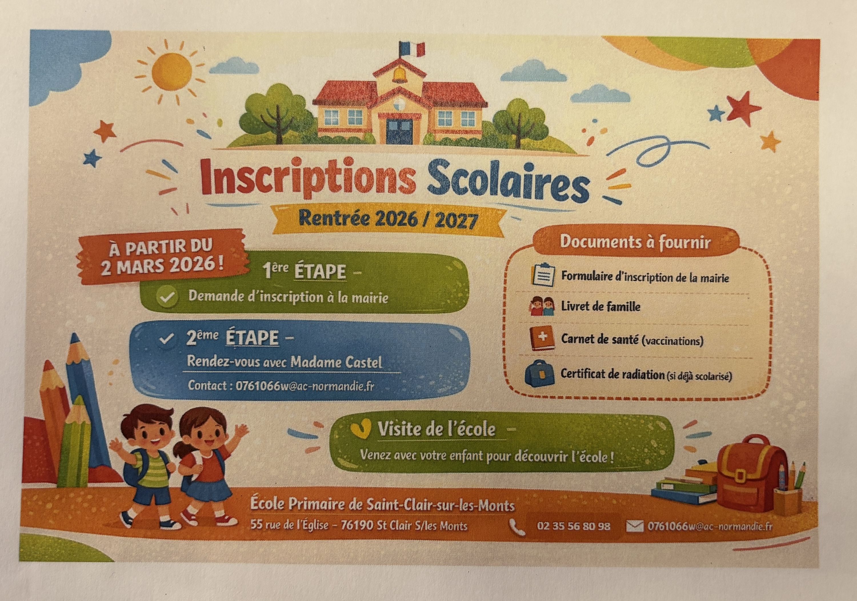 Inscriptions Scolaires