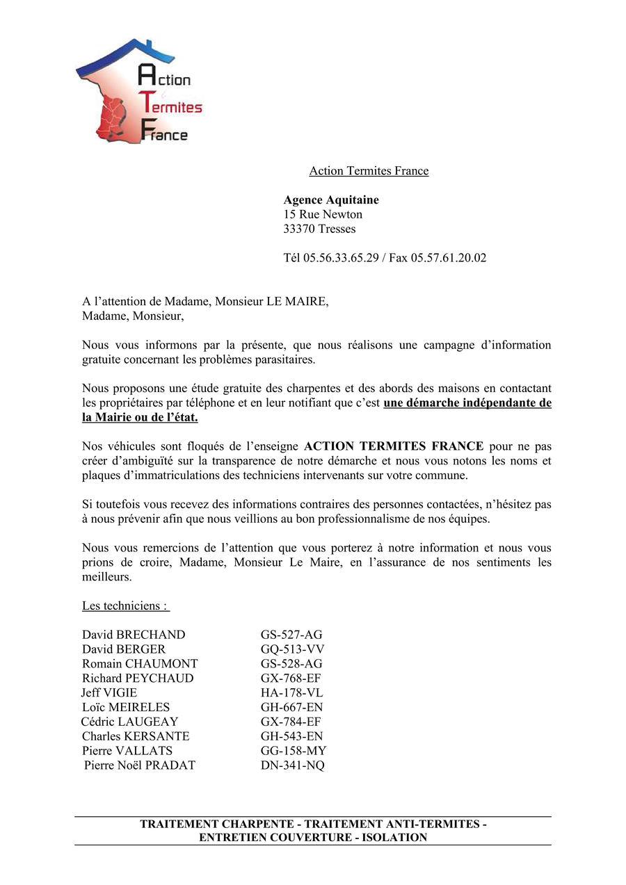 Action termites france
